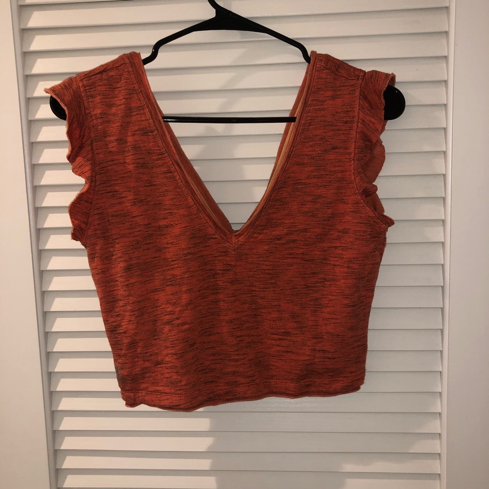 Free People crop cotton workout top